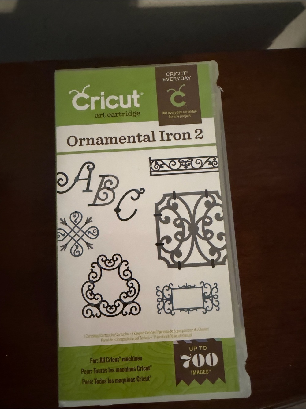 Cricut Ornamental Iron 2 Cartridge - Green, White, Black
